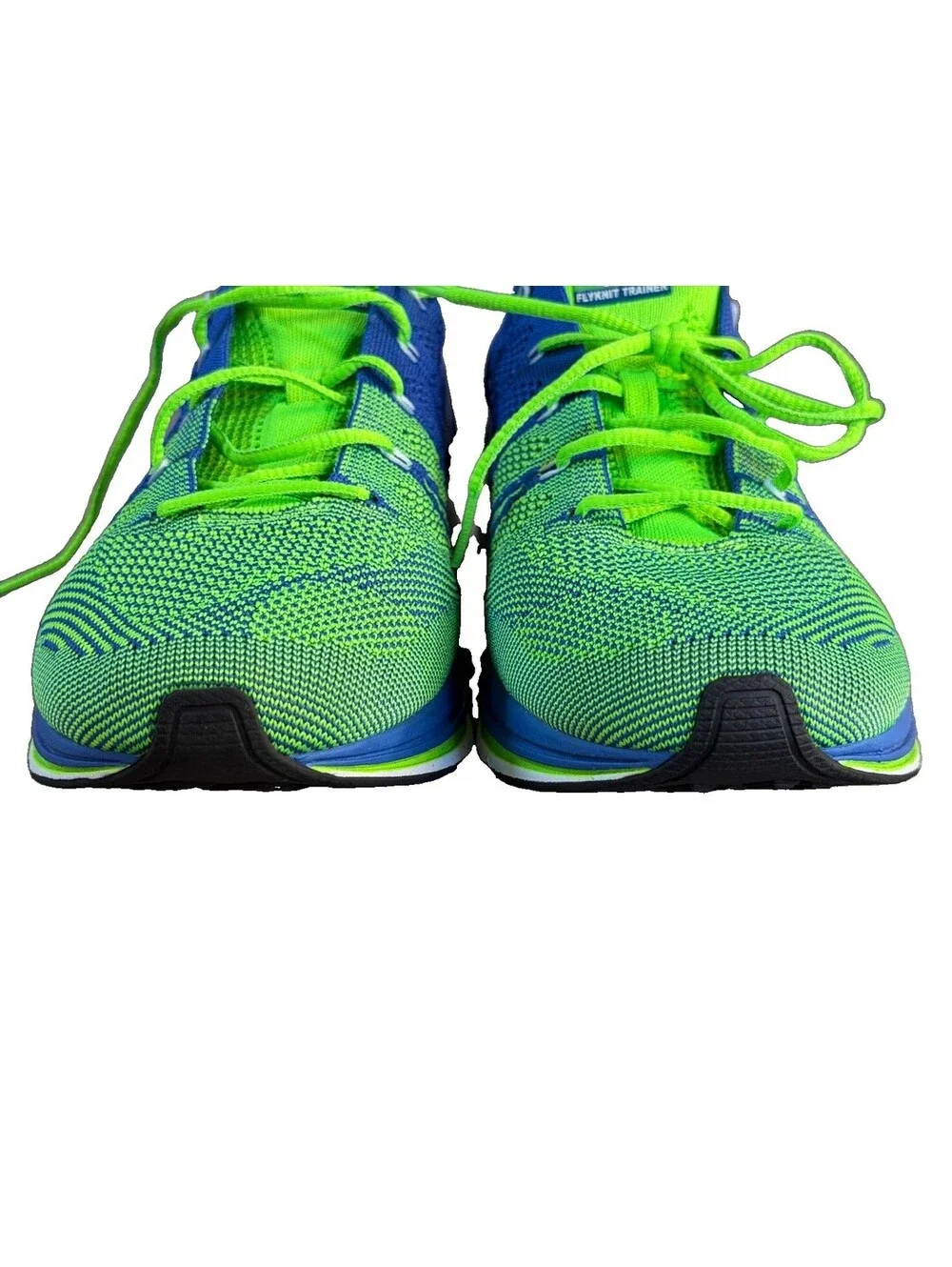 Nike Flyknit Trainer+ Varsity Royal Electric Green Size 10 Mens Sneakers VNDS